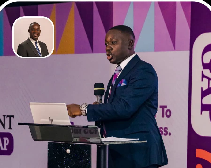 Mentorship facilitator speaking at an event